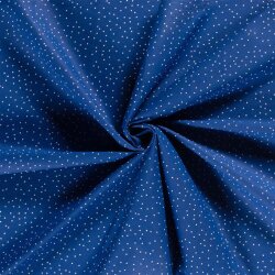 Baumwollpopeline Sprenkel - kobaltblau
