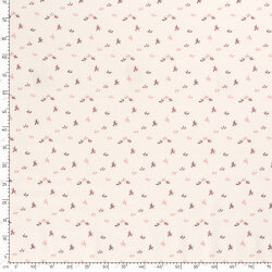 Baumwolljersey kleine Aquarell Blumen - creme