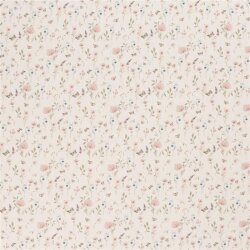 Ripp Jersey Digital Schmetterling und Blumen - creme