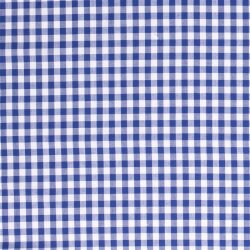 Baumwollpopeline garngefärbt - Vichy Karo 10mm royalblau