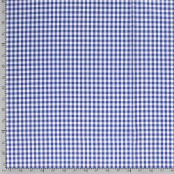 Baumwollpopeline garngefärbt - Vichy Karo 10mm royalblau