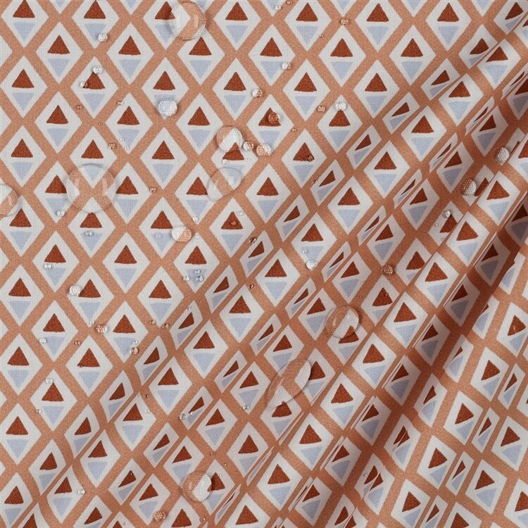 Beschichtete Baumwolle Mini Rauten - hellaprikot