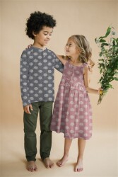 Musselin Smiley 2-Seitig - dunkelblau/creme