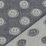 Musselin Smiley 2-Seitig - dunkelblau/creme