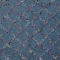 Kunstfell mit TULE MULTI COLOUR - schattenblau