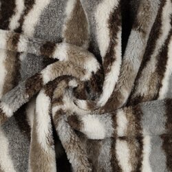 Teddystoff MULTI Streifen - sand