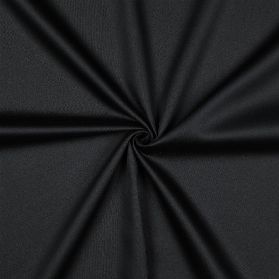 Baumwollsatin - schwarz