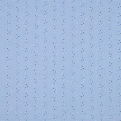 Musselin Bestickt Blumen - hellblau
