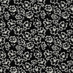 Ganzjahressweat Soft Blumen - schwarz