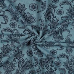 Ganzjahressweat  Paisley - rauchblau meliert