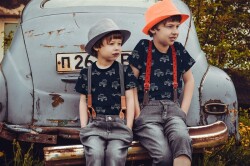 Baumwolljersey Jeep - indigo meliert