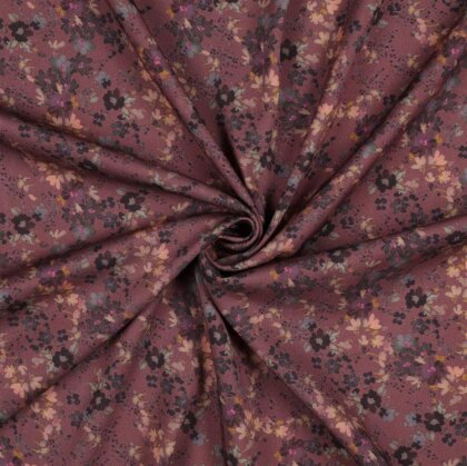 Viskose Jersey Digital Blumen - quarzrosaWOOD