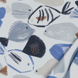 Canvas Digital Fische - weiss