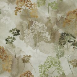Canvas Digital Blumen im Wald - moosgrün