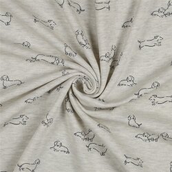 Ganzjahressweat  Hunde - creme meliert