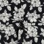 Canvas Digital Blumen - schwarz
