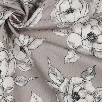 Canvas Digital Blumen - TAUPE