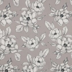 Canvas Digital Blumen - TAUPE