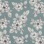 Canvas Digital Blumen - DARK MINT