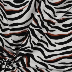 Baumwolljersey Zebrastreifen - creme