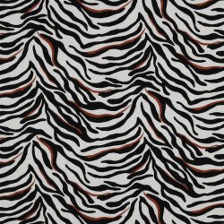 Baumwolljersey Zebrastreifen - creme
