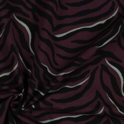 Baumwolljersey Zebrastreifen - dunkelbeere