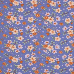 Baumwolljersey Organic Blumen - lavendel
