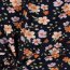 Baumwolljersey Organic Blumen - dunkelblau