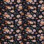 Baumwolljersey Organic Blumen - dunkelblau