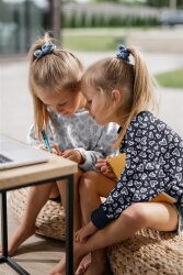 Ganzjahressweat Meliert Glitzer Leopard Herzen - anthrazit Meliert