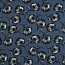 Viskose Jersey Blumen - BLUE
