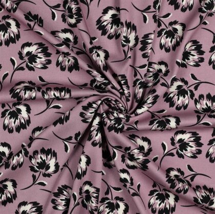 Viskose Jersey Blumen - GRAPE