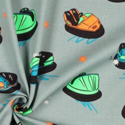 Baumwolljersey Neon Autoscooter - altmint