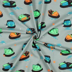 Baumwolljersey Neon Autoscooter - altmint