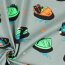 Baumwolljersey Neon Autoscooter - altmint