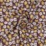 Baumwolljersey Glitzer Blumen - weinrot