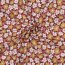Baumwolljersey Glitzer Blumen - steinrot