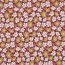 Baumwolljersey Glitzer Blumen - steinrot