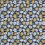 Baumwolljersey Glitzer Blumen - dunkelblau