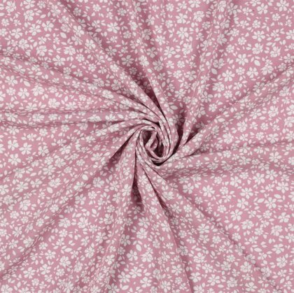 Viskose Popeline STRETCH kleine Blumen - CHERRYBLOSSOM