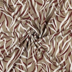 Viskose Popeline Stretch Striche - zimt