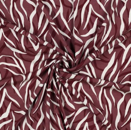 Viskose Popeline Stretch Striche - rosenholz