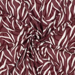 Viskose Popeline Stretch Striche - rosenholz