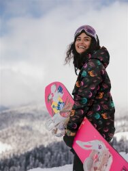 Softshell Digital pinke Planeten - schwarz