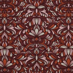 Canvas Boho Blüten - rosenholz