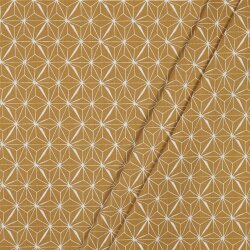 Beschichtete Baumwolle Sterne - ocker