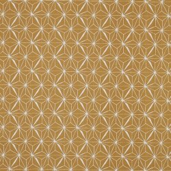 Beschichtete Baumwolle Sterne - ocker