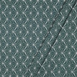 Beschichtete Baumwolle Sterne - dunkelmint