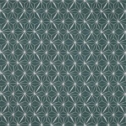 Beschichtete Baumwolle Sterne - dunkelmint