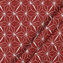 Beschichtete Baumwolle Sterne - steinrot